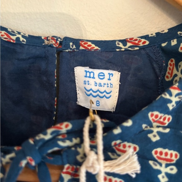 NWT Mer st Barth Sara floral print long sleeve popover dress size 8 - Picture 4 of 8